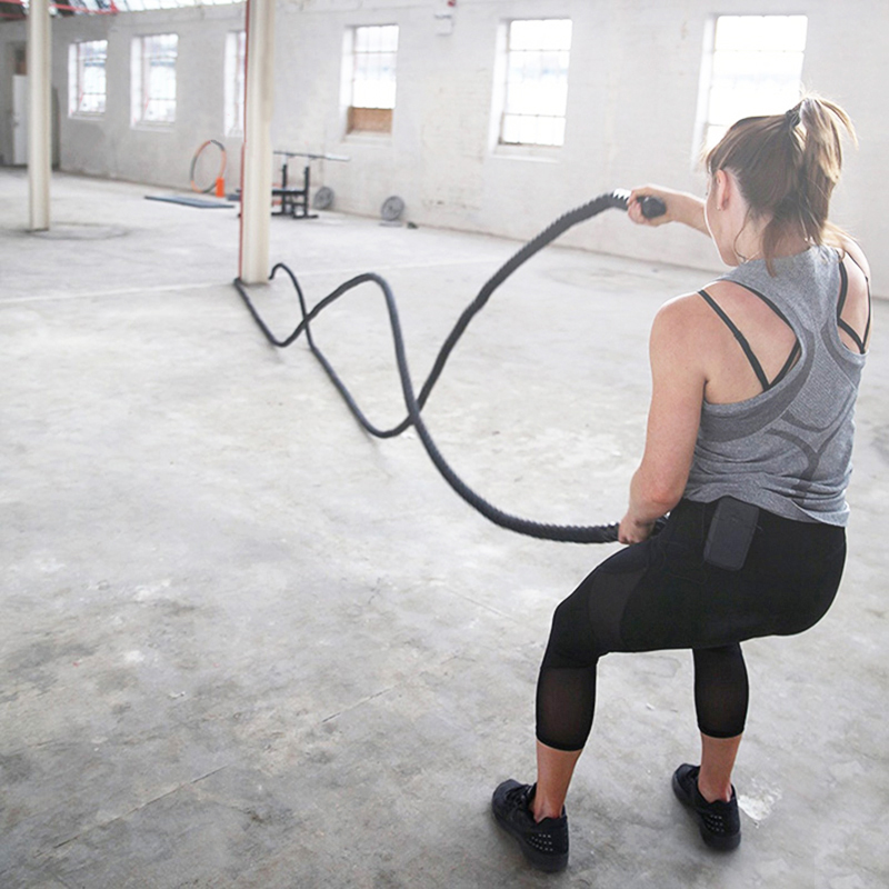 Battle Rope Exercise - 9M/12M/15M Fitness Battle Rope Crossfit Heavy
