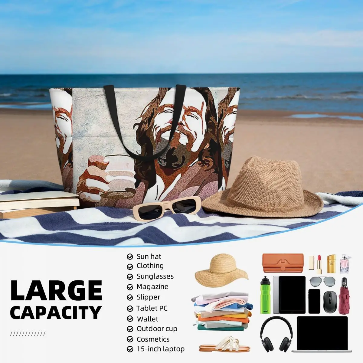 Big Lebowski Dude Portrai Beac - Yoga Fitness Dude ulasan dan harga