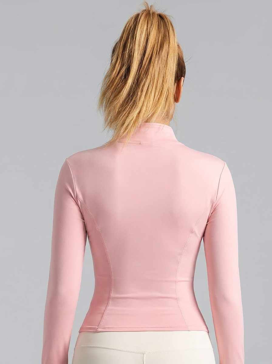 New Women Light Pink Yoga Coat - Yoga Fitness & Nutrition Llp ulasan dan harga