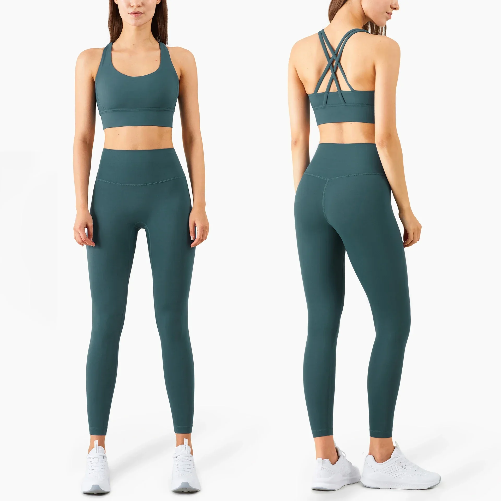 Women's Solid Color 2 piece Yo - Yoga Fitness Kit ulasan dan harga