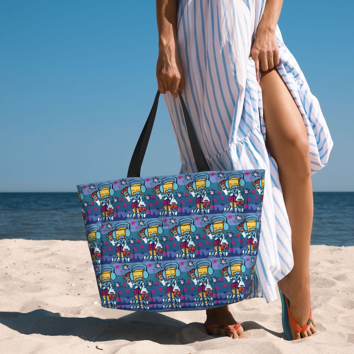 Geometry Dude Beach Tote Bag S - Yoga Fitness Dude ulasan dan harga