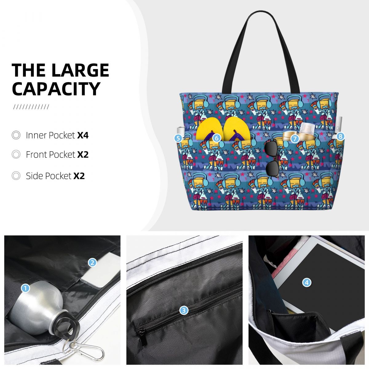 Geometry Dude Beach Tote Bag S - Yoga Fitness Dude ulasan dan harga