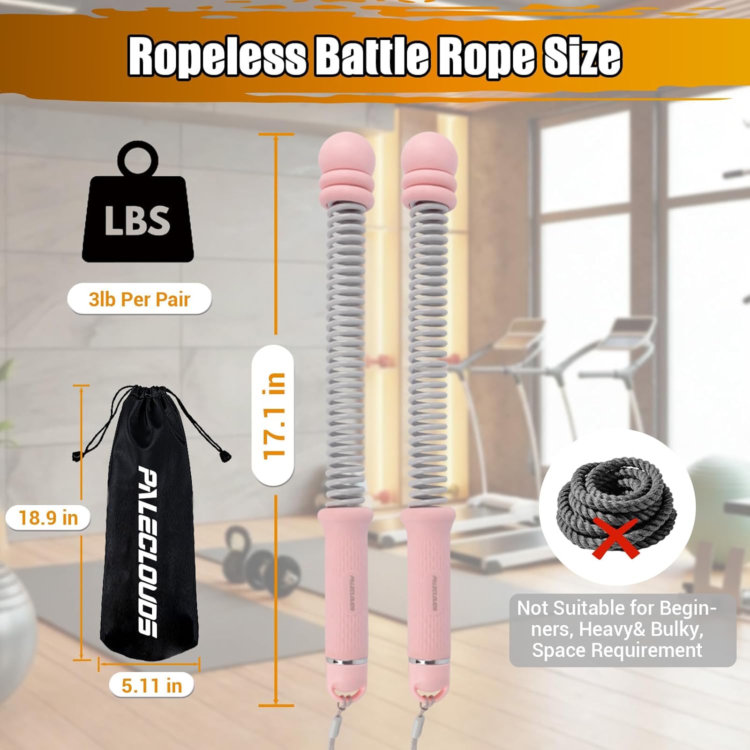 Portable Ropeless Battle Ropes - Battle Rope Exercise ulasan dan harga